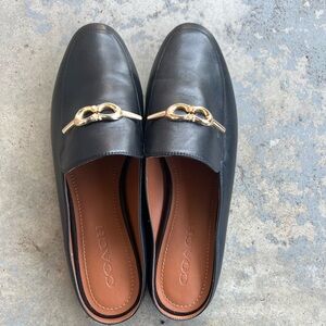 Coach Black Leather Loafers in brand new condition!